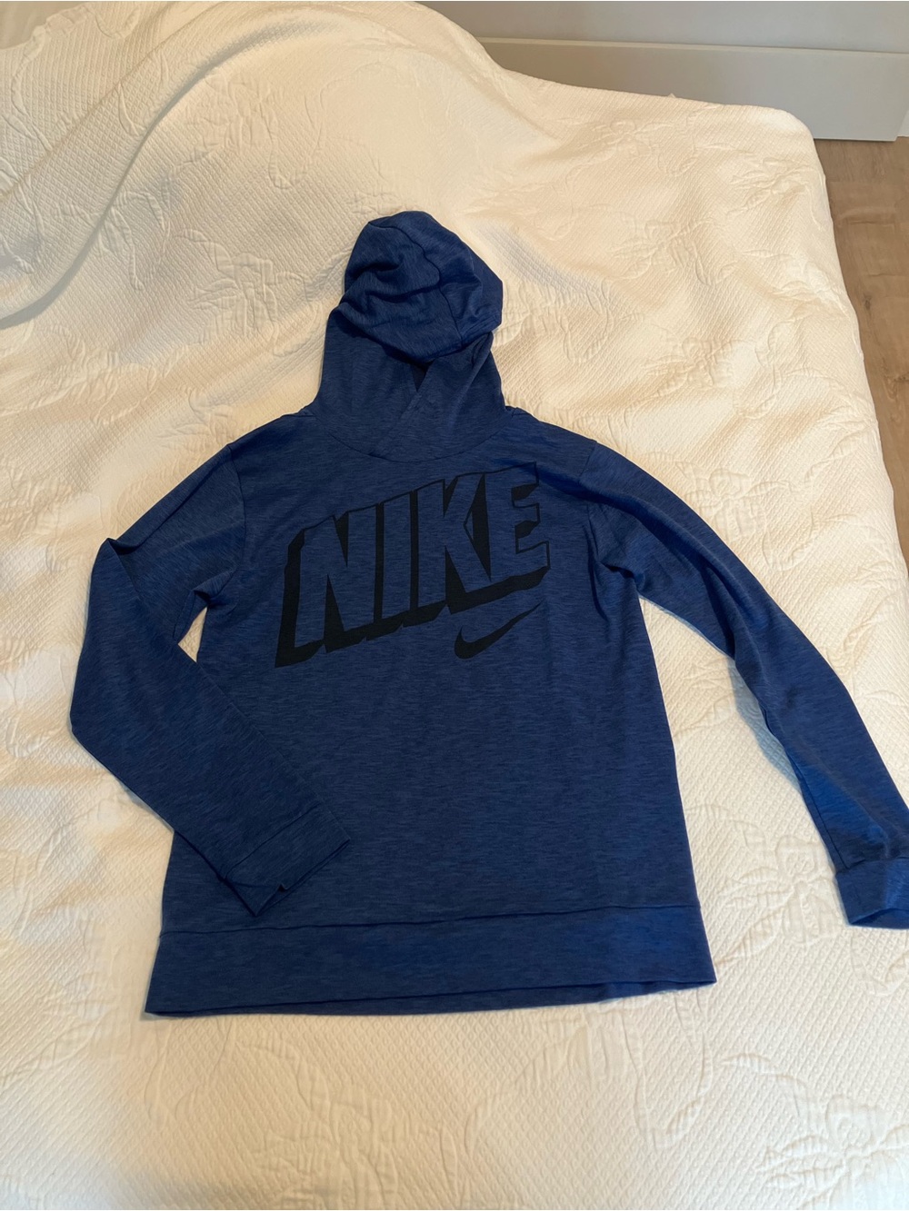 Nike Youth Navy Blue Zip-Up Hoodie Sweater
